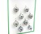 Miniature Christmas Ornaments, 8 pieces with Hooks, Silver Patterned Glass Baubles, Adorabilities